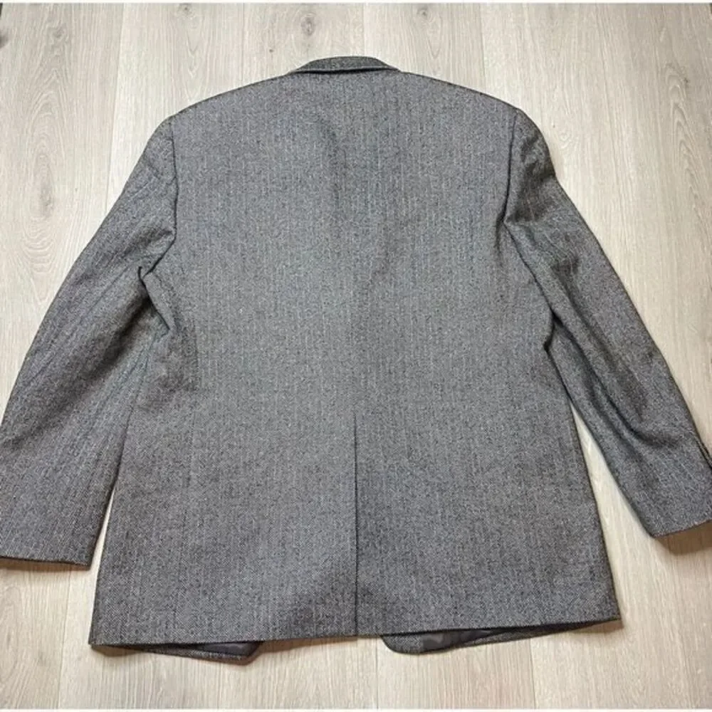 Lauren Ralph Lauren Sport‎ Coat Jacket Men 43 R Brown Tweed Wool Herringbone